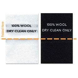 100% WOOL - Garment Care Label
