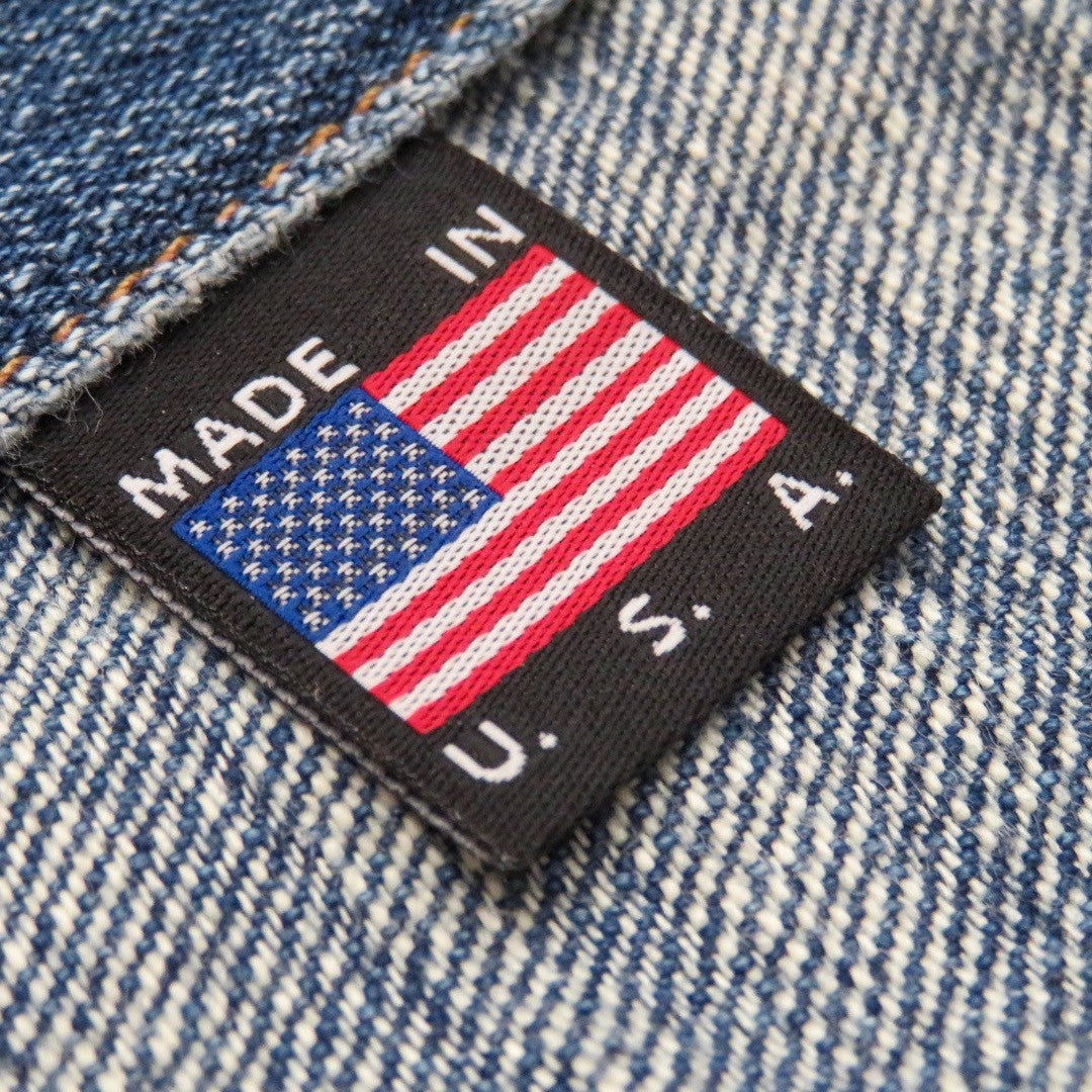 MADE IN USA FLAG Clothing Labels (Black)