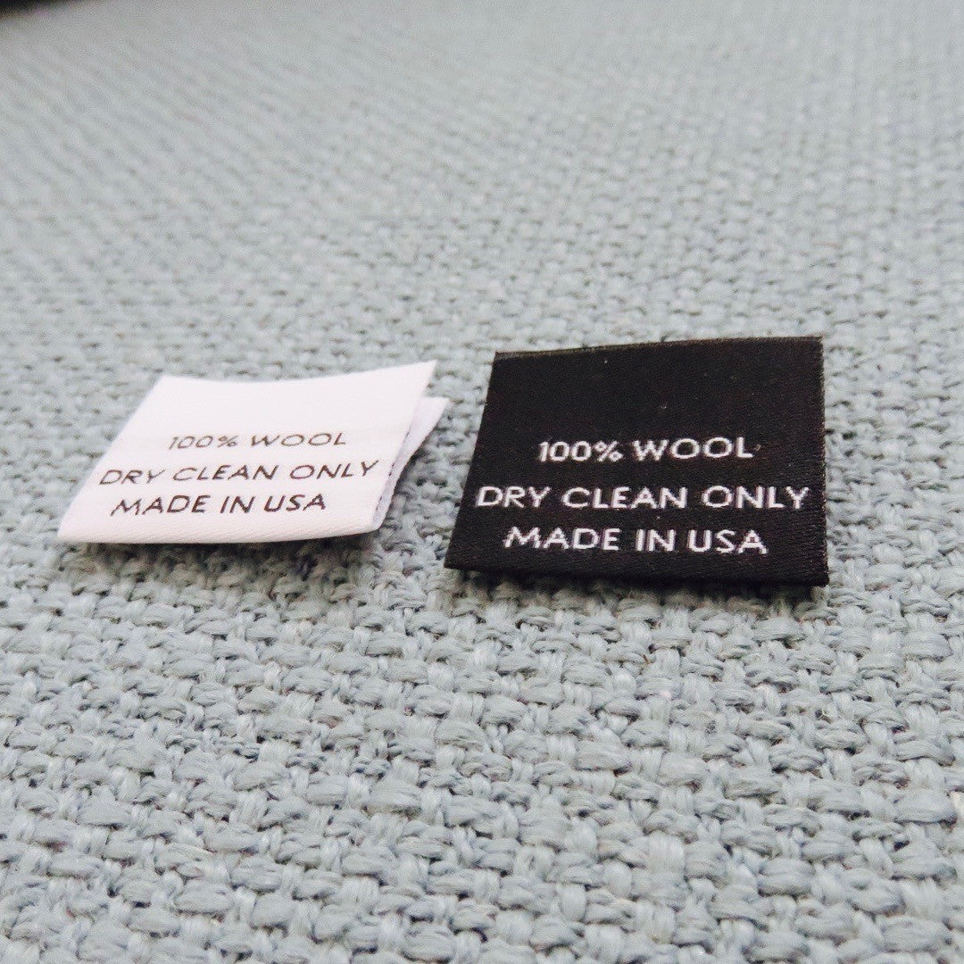 100% WOOL (MADE IN USA) - Garment Care Label