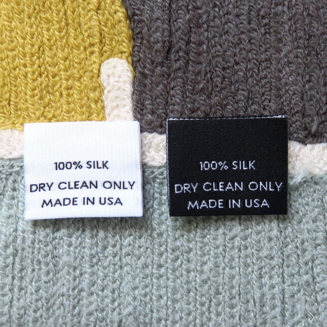 100% SILK (MADE IN USA) - Garment Care Labels