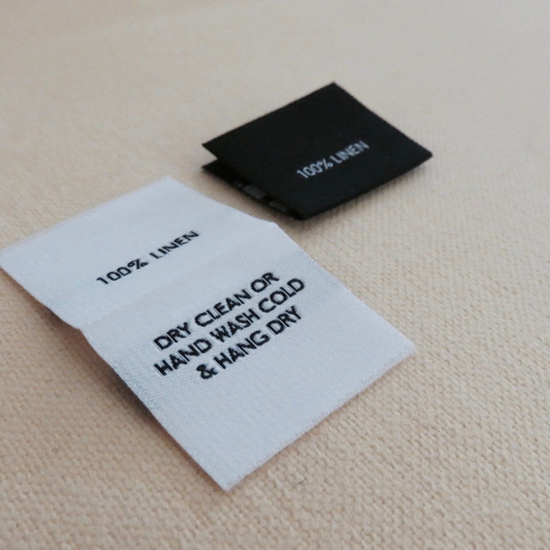 100% Linen - Garment Care Labels