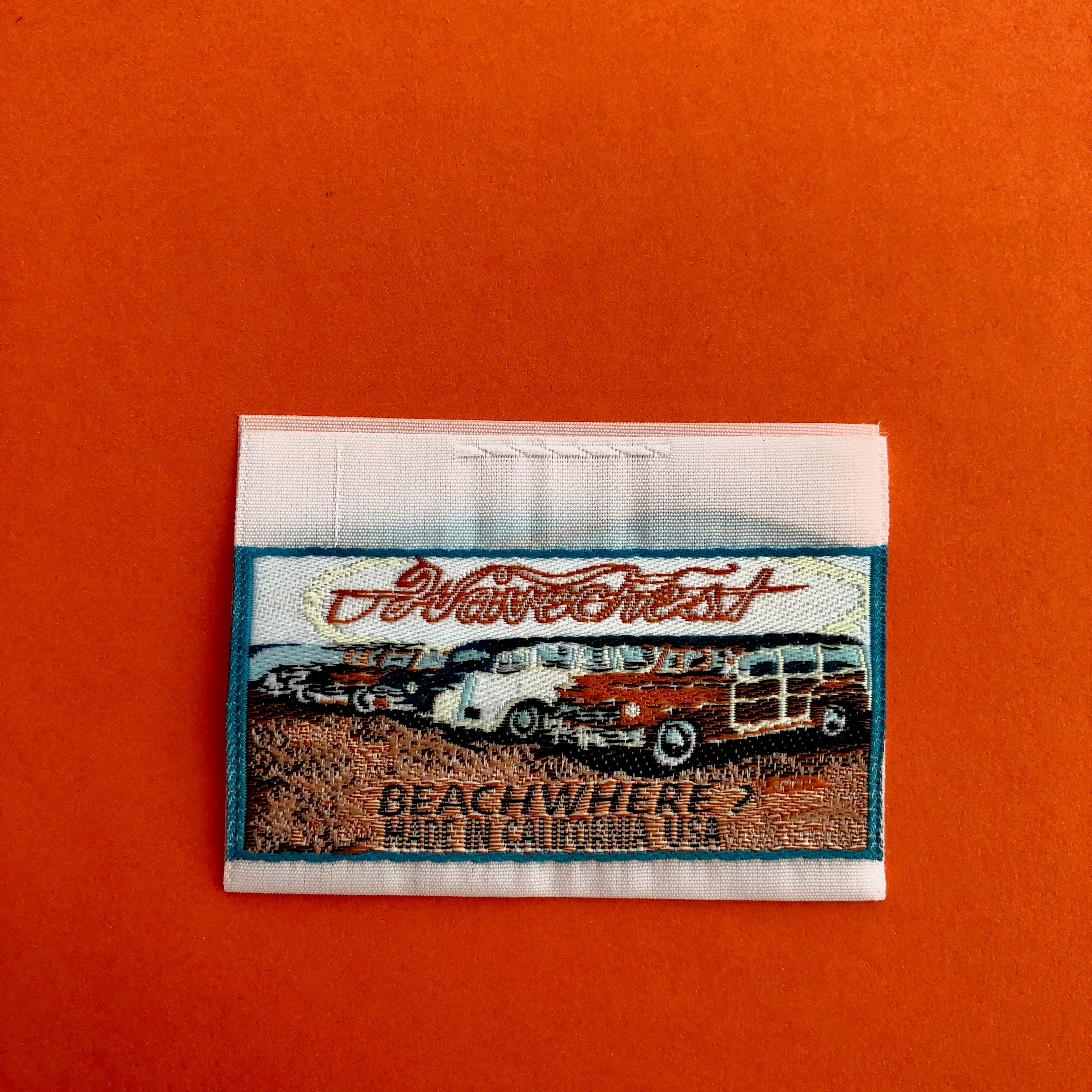 Taffeta woven label - center fold