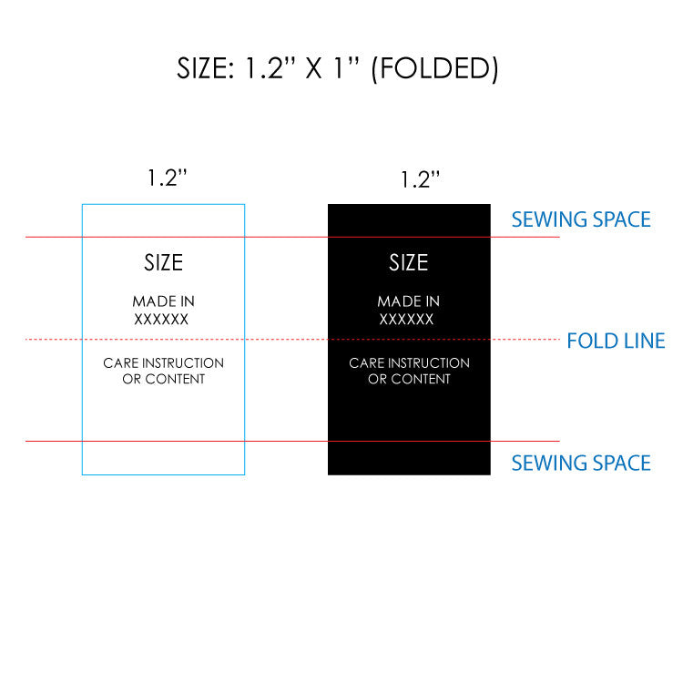 Custom Text Woven Label with Two Sides