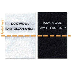 100% WOOL - Garment Care Label - CRUZ LABEL