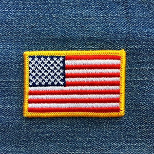 Mini American Flag Patch - 1-1/2 x 1 w/White Border - Left Side —  AllStitch Embroidery Supplies