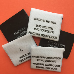 Custom Cotton-Poly Blend Printed Label - CRUZ LABEL