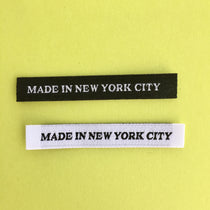 'MADE IN NEW YORK CITY' Woven Labels
