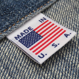 MADE IN USA FLAG Clothing Labels (White)