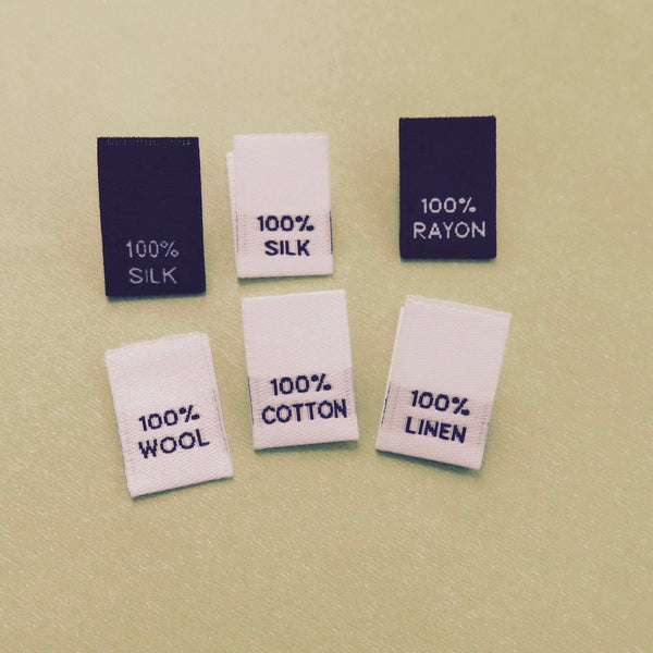 Fabric Content Clothing Labels - Small size labels, content labels ...