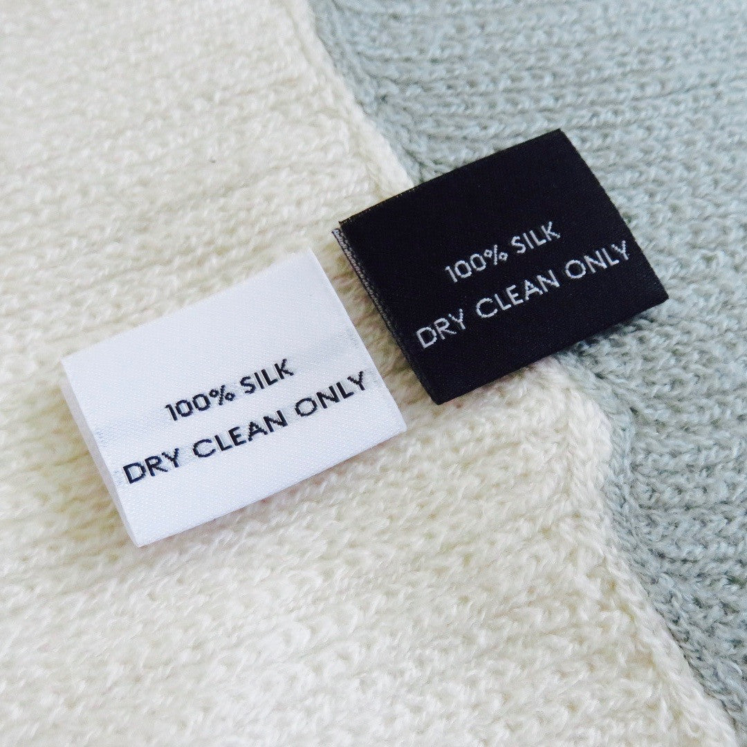 100% SILK - Garment Care Label
