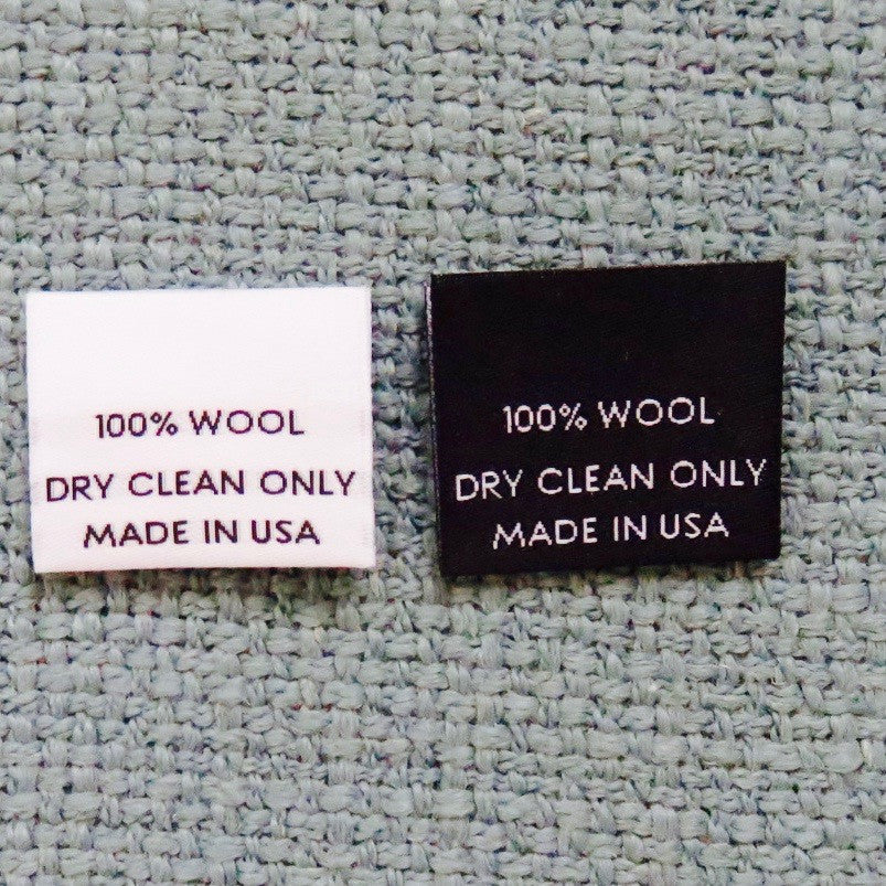 100% WOOL (MADE IN USA) - Garment Care Label - CRUZ LABEL