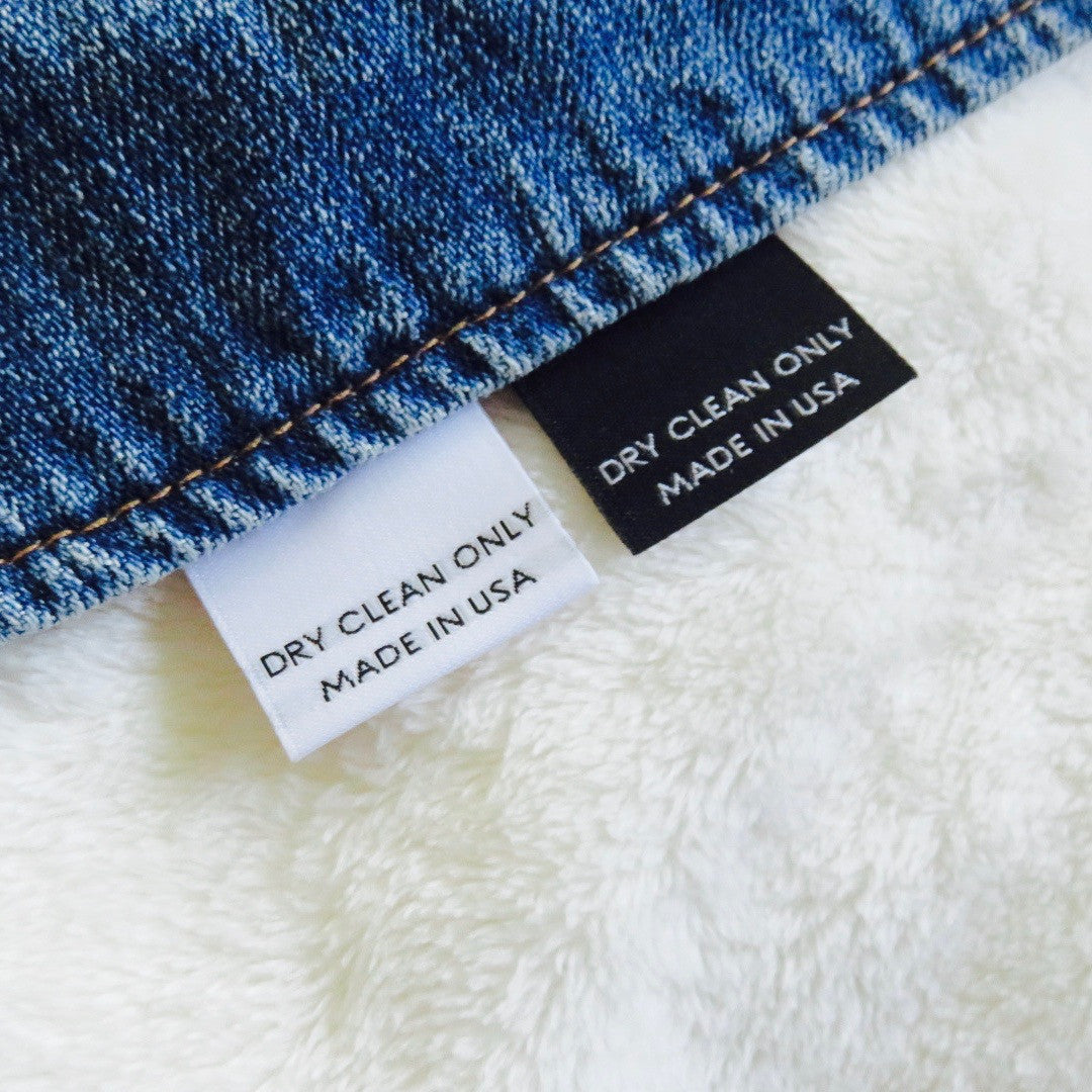 Dry Clean Only (MADE IN USA) - Clothing Care Label - CRUZ LABEL