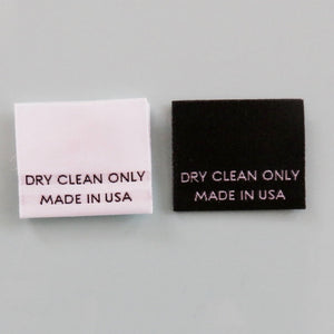 Dry Clean Only (MADE IN USA) - Clothing Care Label