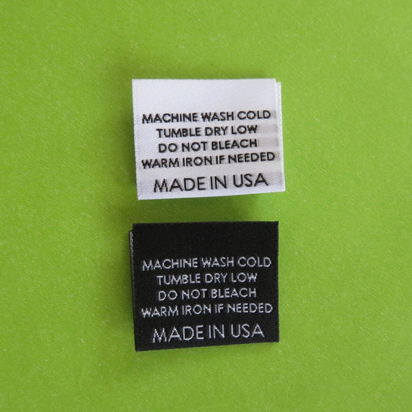 MACHINE WASH COLD (MADE IN USA) - Garment Care Label - CRUZ LABEL