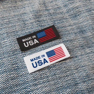 American Flag Made in USA Labels - Clothing Tag, Woven Label