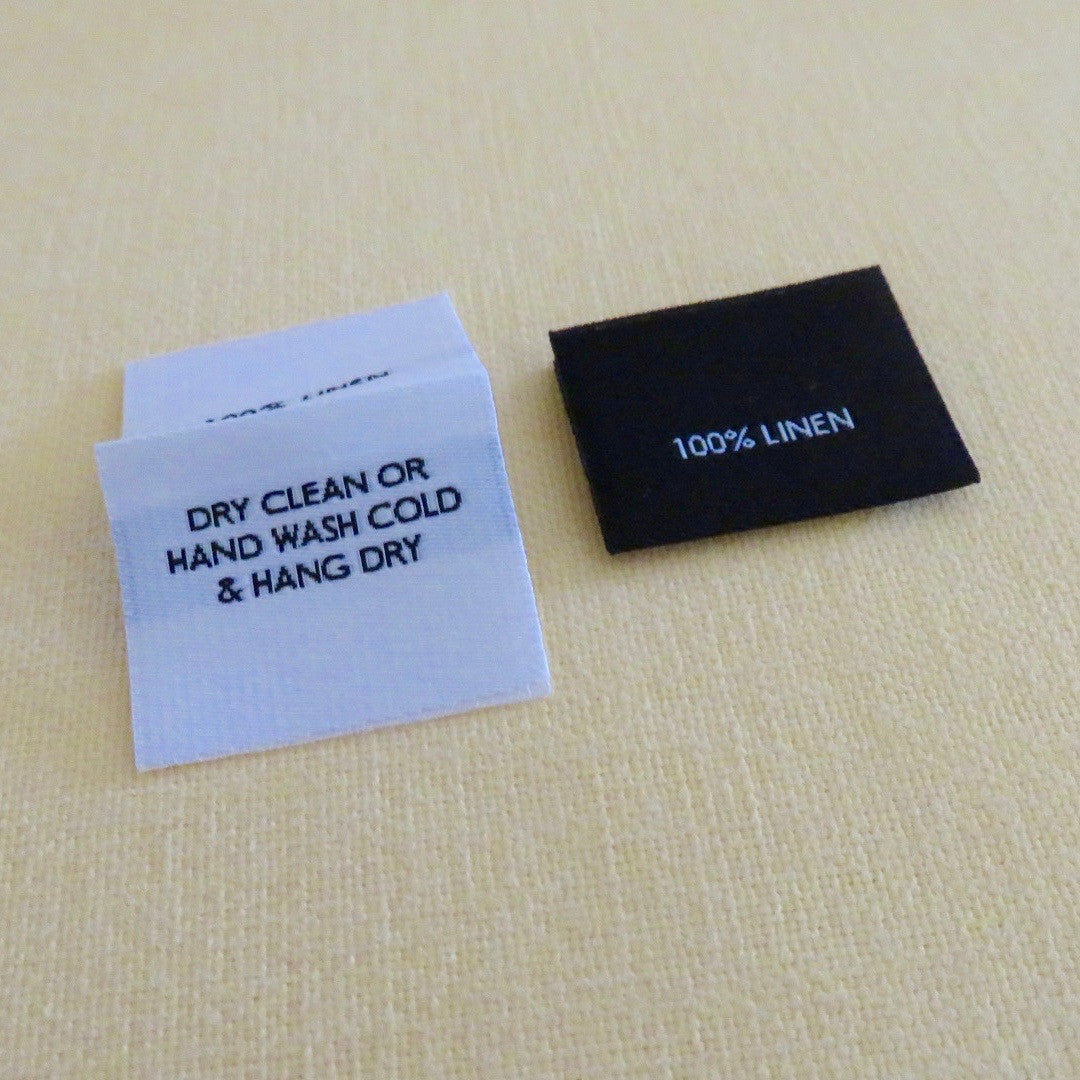 100% Linen - Garment Care Labels, Clothing Labels, Content Labels ...