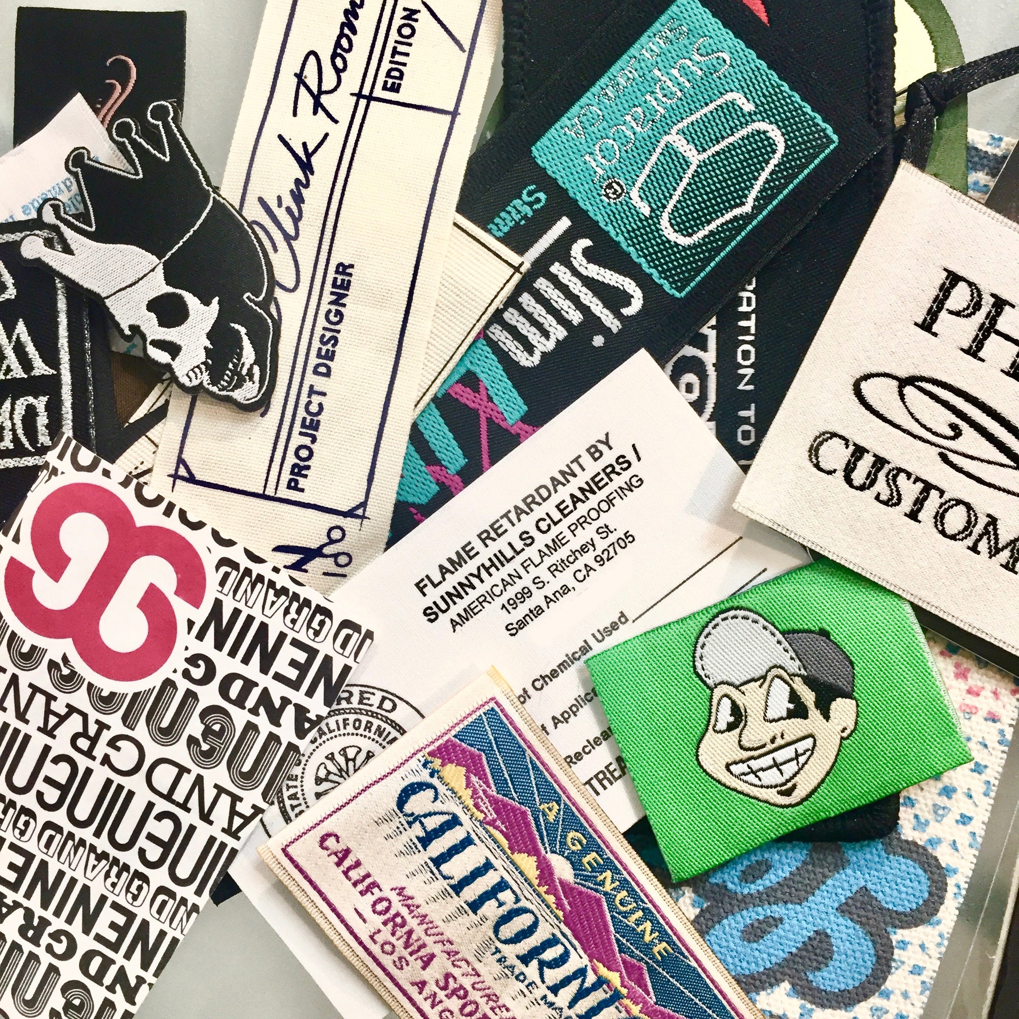 Woven Clothing Label Sample Pack CRUZ LABEL