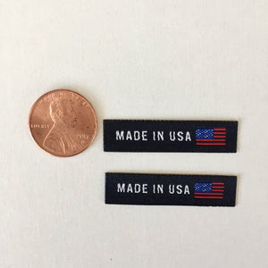 Iron On Made in USA Flag Woven Label