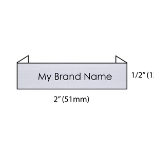 Custom Woven Label with 1 Line Text (2" x 0.5" End Fold)