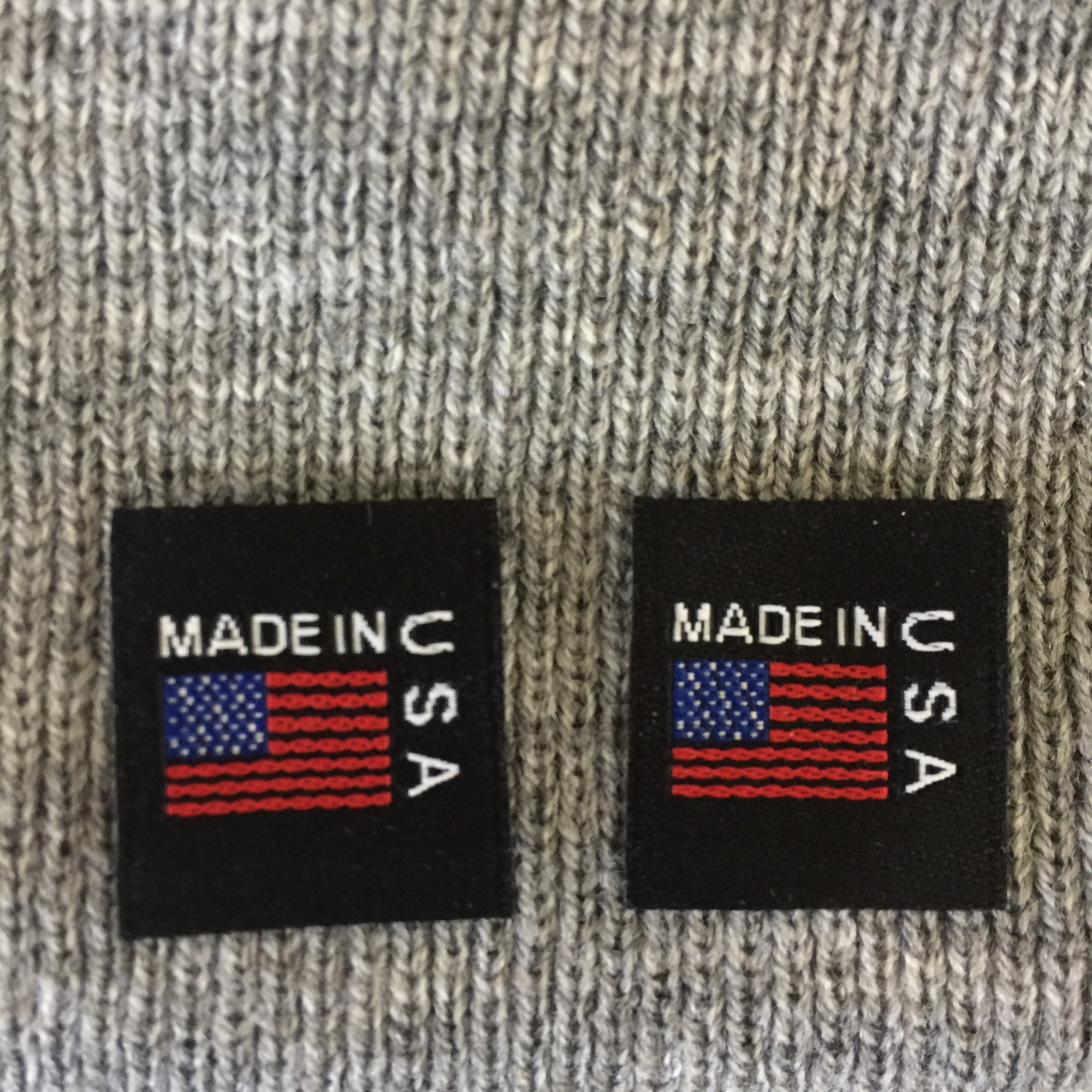 MADE IN USA FLAG -Square Clothing Labels (Black) - CRUZ LABEL
